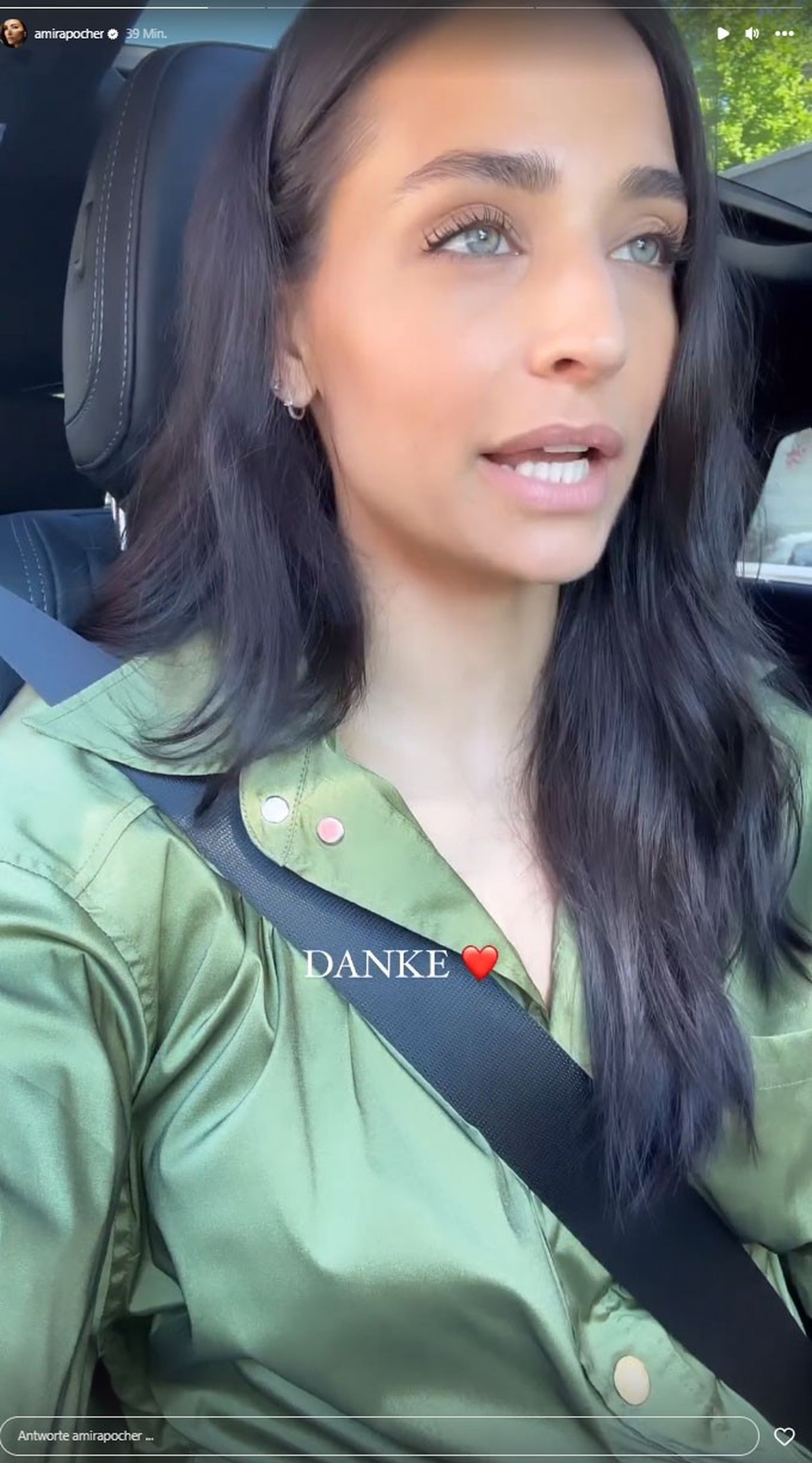 Amira Pocher bedankt sich bei den Fans.