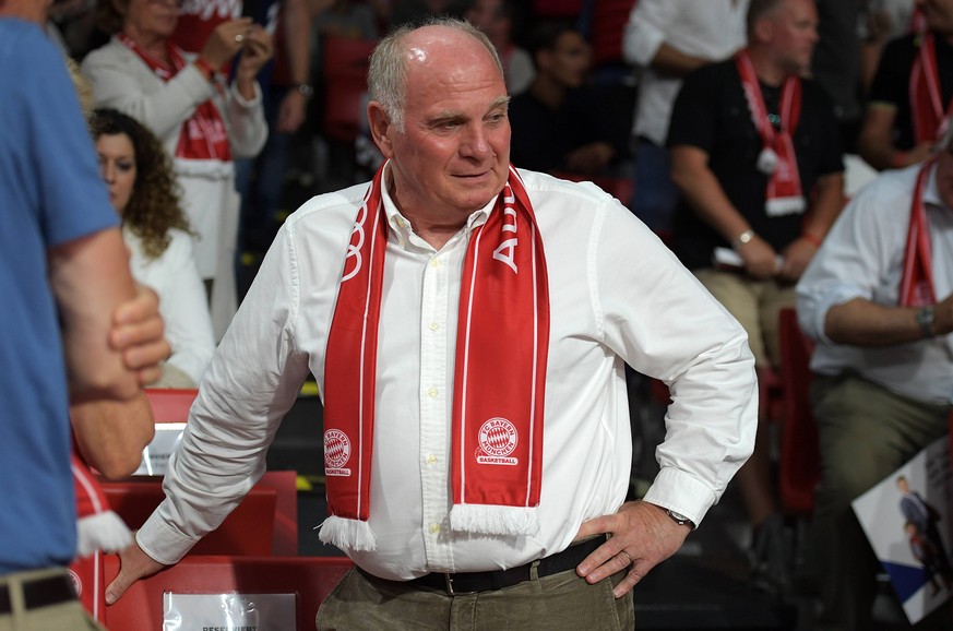 23.06.2019, xemx, Basketball BBL Playoff Finale Spiel 3, FC Bayern Basketball - Alba Berlin emspor, v.l. Praesident Uli Hoeness (FC Bayern Muenchen) (DFL/DFB REGULATIONS PROHIBIT ANY USE OF PHOTOGRAPH ...