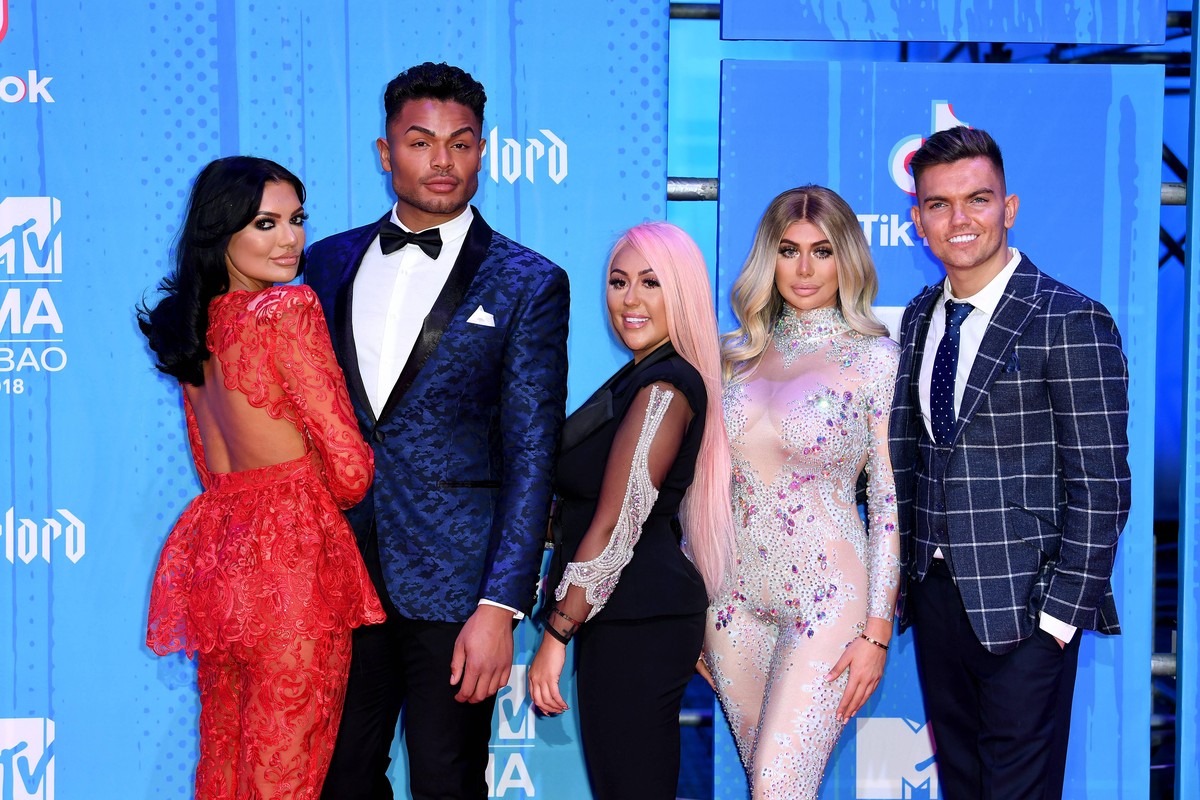 MTV Europe Music Awards 2018 - Arrivals - Bilbao Abbie Holborn, Nathan Henry, Sophie Kasaei, Chloe Ferry and Sam Gowland of Geordie Shore attending the MTV Europe Music Awards 2018 held at the Bilbao  ...