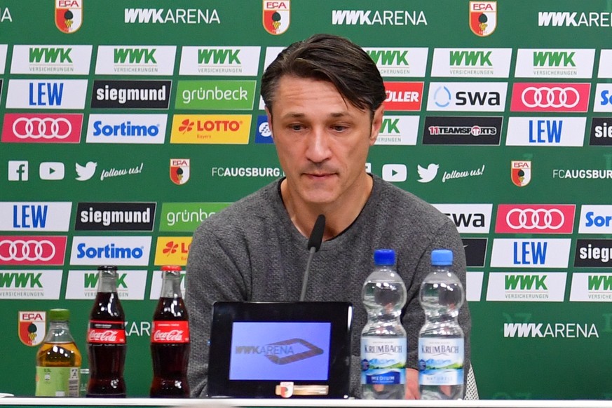 SOCCER - 1.DFL, Augsburg vs Bayern AUGSBURG,GERMANY,19.OCT.19 - SOCCER - 1. DFL, 1. Deutsche Bundesliga, FC Augsburg vs FC Bayern Muenchen. Image shows head coach Niko Kovac Bayern. Keywords: press co ...