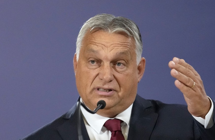 ARCHIV - 16.09.2022, Serbien, Belgrad: Viktor Orban, Ministerpr