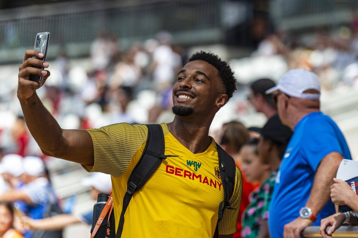 Leo NEUGEBAUER LG Leinfelden-Echterdingen, GERMANY Decathlon, Zehnkampf HUN, Leichtathletik, Athletics, World Athletics Championships Budapest 23, Leichtathletik Weltmeisterschaften, 25.08.2023, HUN,  ...