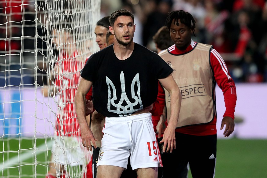 SL Benfica v AFC Ajax: Round Of Sixteen Leg One - UEFA Champions League Roman Yaremchuk of SL Benfica celebrates after scoring a goal during the UEFA Champions League round of sixteen leg one football ...