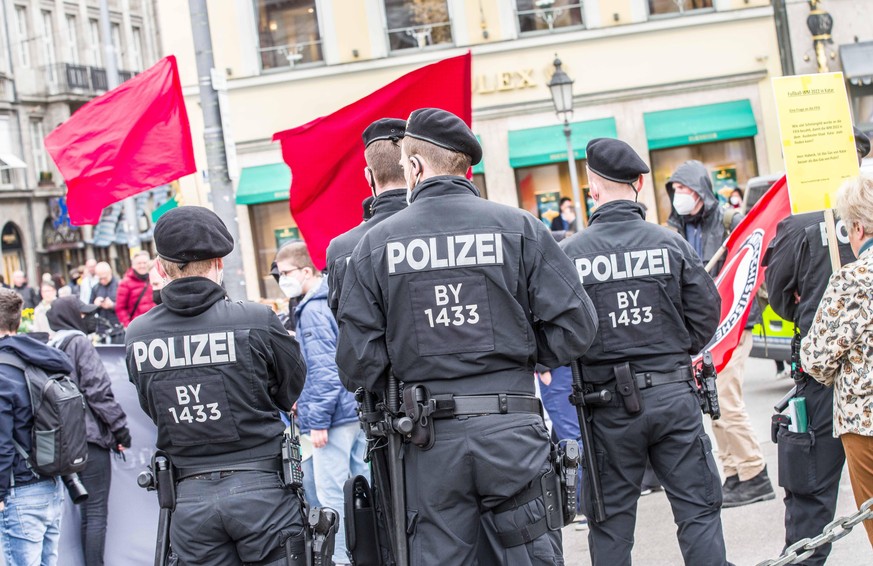 April 16, 2022, Munich, Bavaria, Germany: The far- to extreme-right group Buergerbewegung Pax Europa (Citizen Movement Pax Europa) led by the islamophobe Michael Stuerzenberger (Michael StÃÂ_rzenberg ...