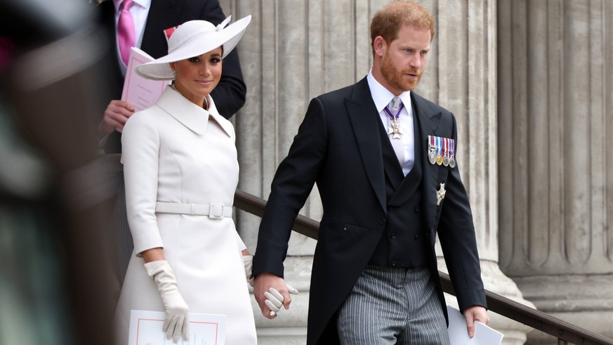 Thronjubiläum der Queen - Königliche Familie bei Gottesdienst in der St. Paul s Cathedral in London Meghan Markle The Duchess of Sussex, and Prince Harry, attends The Service of Thanksgiving at St. Pa ...