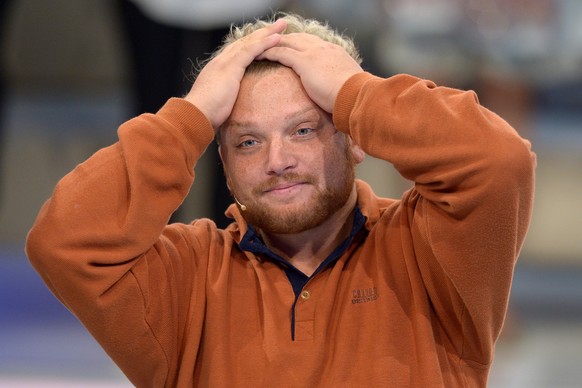 COLOGNE, GERMANY - AUGUST 28: Menowin Froehlich attends the final show of Promi Big Brother 2015 at MMC studios on August 28, 2015 in Cologne, Germany. (Photo by Sascha Steinbach/Getty Images)