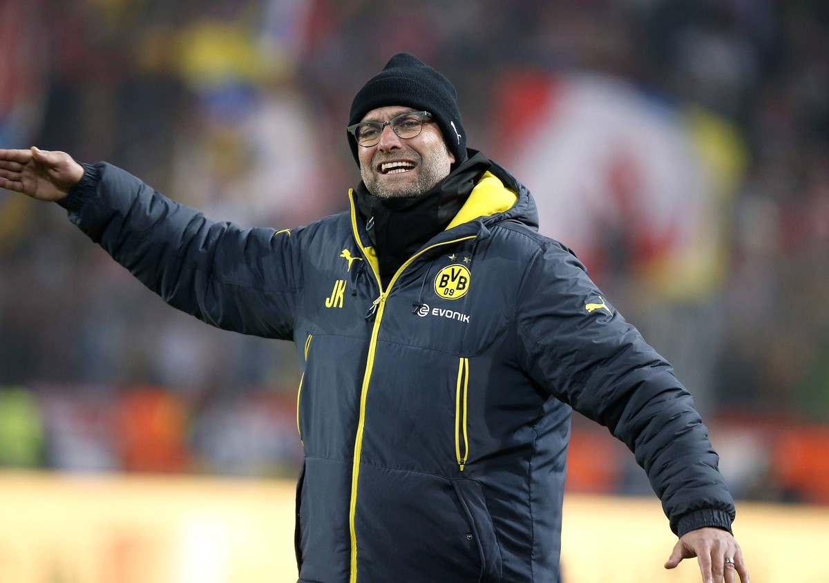 KLOPP Juergen Trainer Team Borussia Dortmund DFL Fussball Bundesliga Saison 2014-2015 Spiel Borussia Dortmund-Mainz 05 am 13. Februar 2015 im Signal Iduna Park in Dortmund PUBLICATIONxINxGERxSUIxAUTxH ...