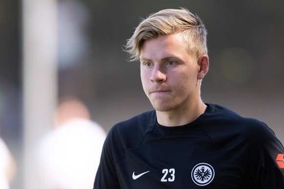 Training Eintracht Frankfurt Jens Petter Hauge Eintracht Frankfurt, 23. Training von Eintracht Frankfurt am 20. Juli 2022 im Deutsche Bank Park in Frankfurt am Main. - Nach Vorgaben der DFL, Deutsche  ...