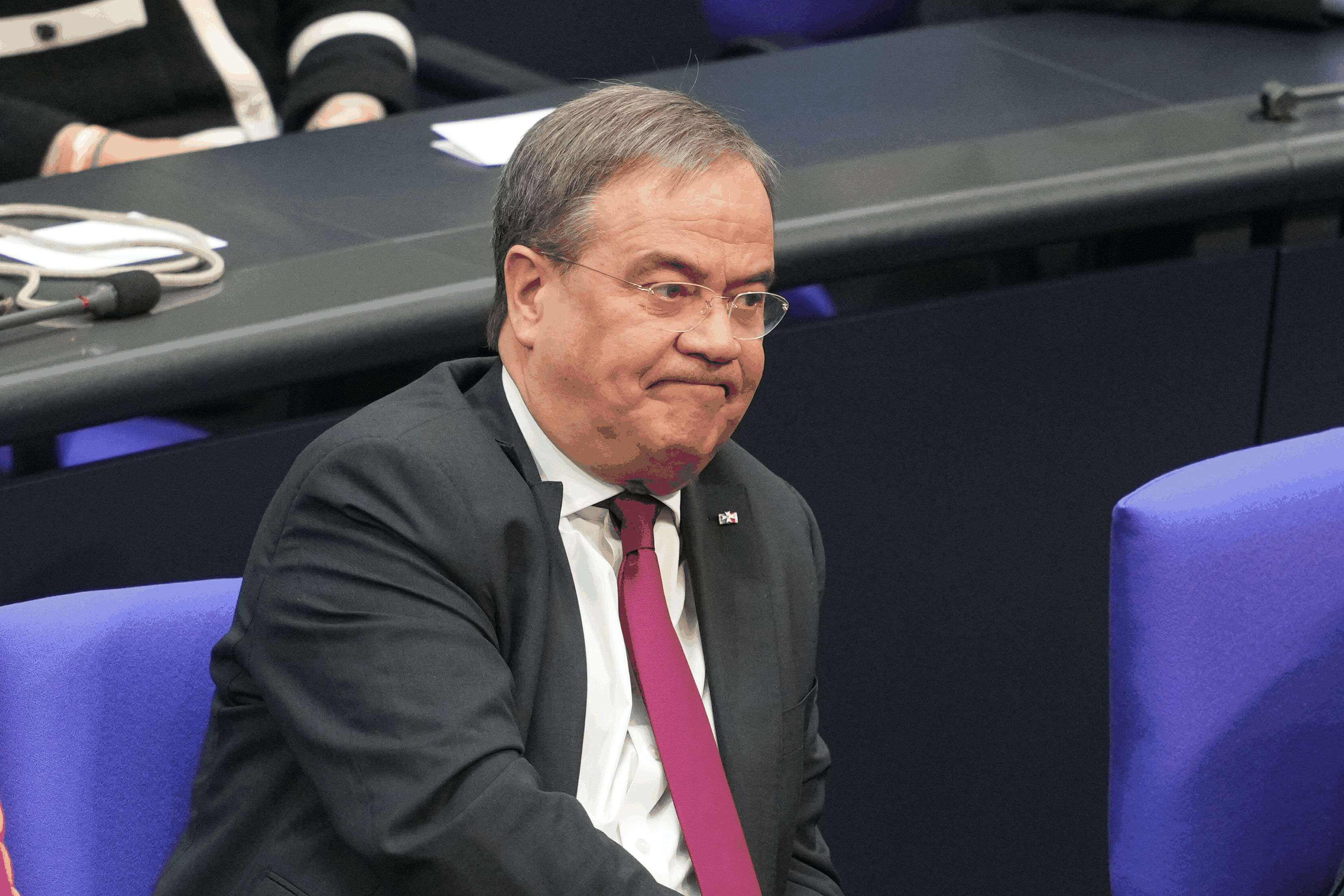 26.10.2021, Berlin: Der CDU-Vorsitzende Armin Laschet nimmt an der konstituierenden Sitzung des neuen Bundestags teil. Foto: Kay Nietfeld/dpa +++ dpa-Bildfunk +++