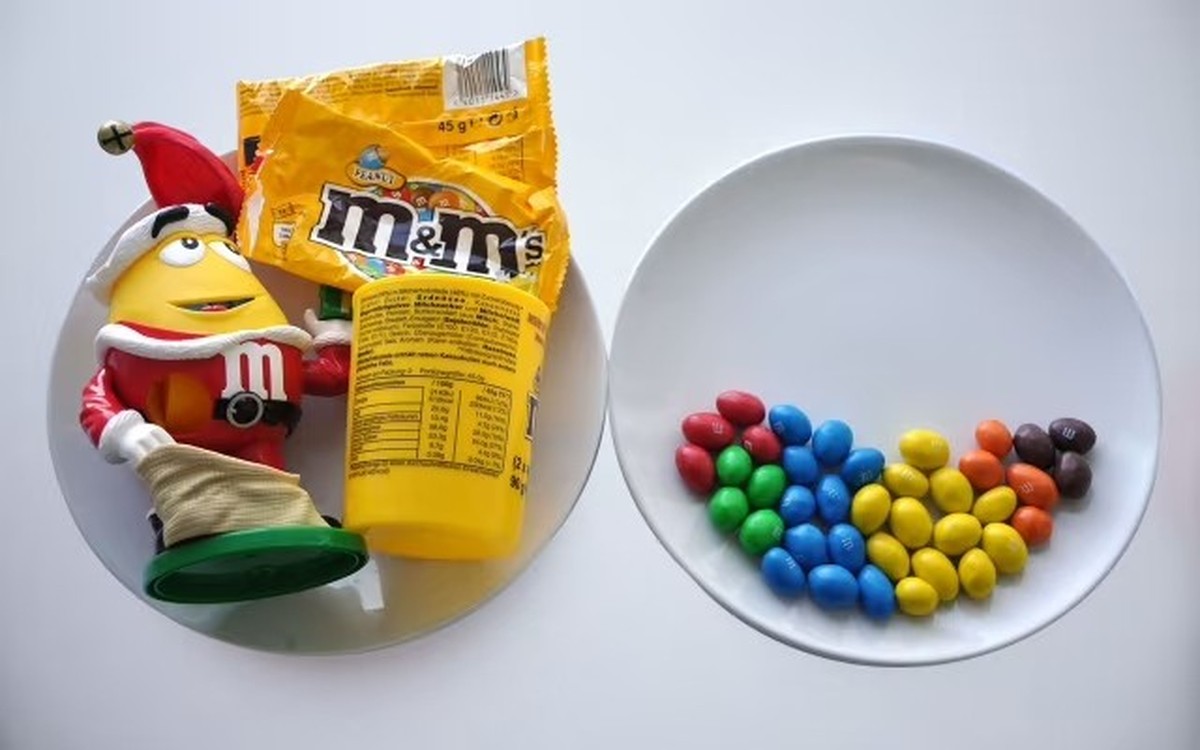 Ein erschrenkes Bild: mehr Plastik als Schokolade.