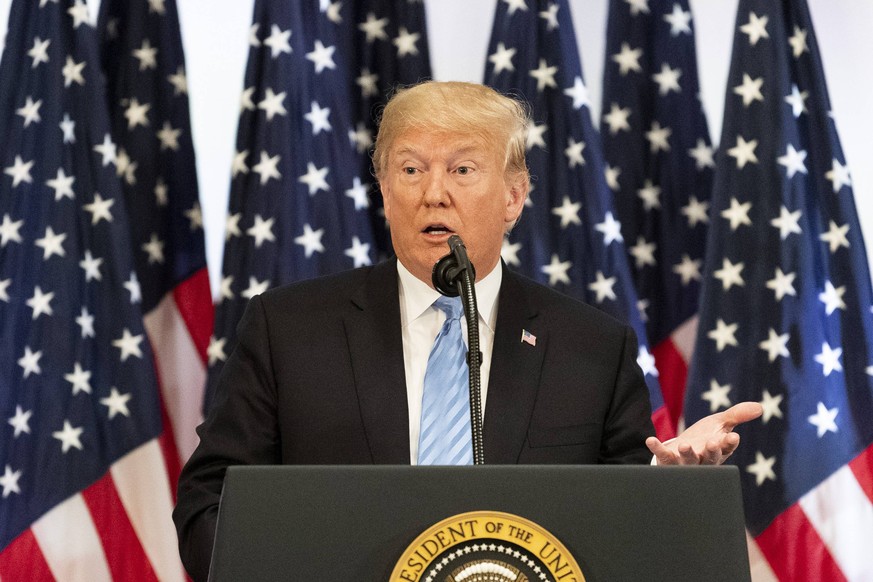 September 26, 2018 - New York, NY, U.S - Press conference with President DONALD TRUMP at the Lotte New York Palace Hotel in New York City, New York on September 26, 2018 New York U.S. PUBLICATIONxINxG ...