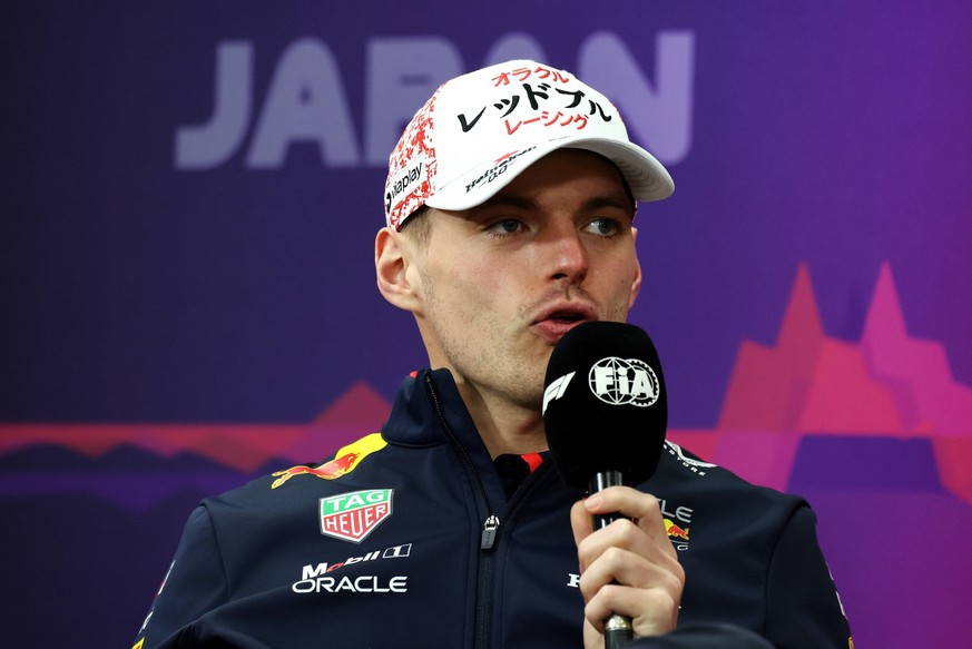 RECORD DATE NOT STATED Formula 1 2024: Japanese GP SUZUKA, JAPAN - APRIL 04: press conference, PK, Pressekonferenz Max Verstappen, Red Bull Racing during the Japanese GP at Suzuka on Thursday April 04 ...