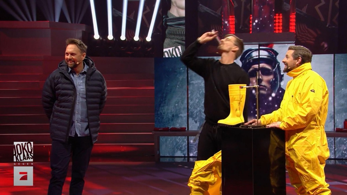 Steven Gätjen, Joko Winterscheidt und Klaas Heufer-Umlauf schlossen eine spontane Wette ab.