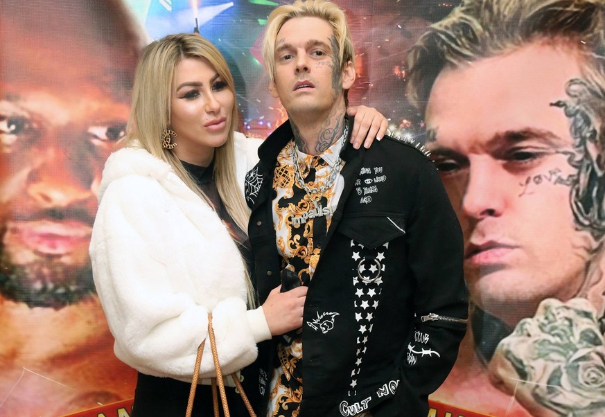 **FILE PHOTO** Aaron Carter Splits From Fiancee Melanie Martin A Week After Son s Birth. PHILADELPHIA, PA - APRIL 10 : Aaron Carter and Melanie Martin at the Celebrity Boxing press conference to promo ...