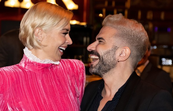 03.11.2022, Bayern, M�nchen: Verena Kerth und Marc Terenzi kommen zur Premierengala der neuen Show �Moonia� von Schuhbecks teatro. Foto: Sven Hoppe/dpa +++ dpa-Bildfunk +++