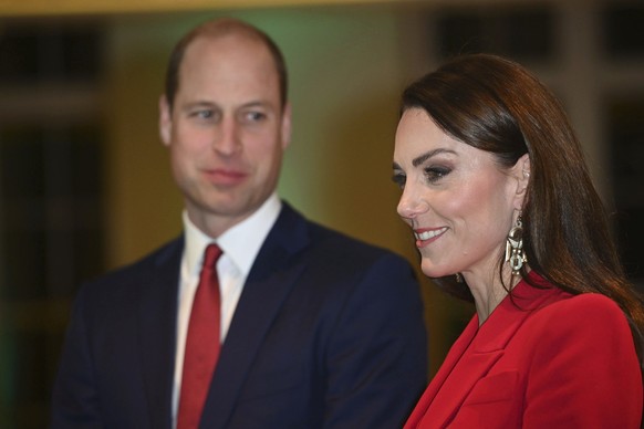 Britain&#039;s Prince William and Kate, the Princess of Wales attend a pre-campaign launch event for the Shaping Us campaign at BAFTA, London, Monday, Jan. 30, 2023. The campaign is to raise awareness ...