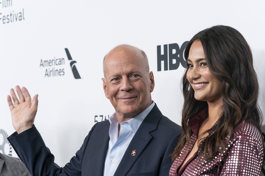 October 11, 2019, New York, New York, USA: BRUCE WILLIS, EMMA HEMING WILLIS at the NYFF57 New York Premiere of