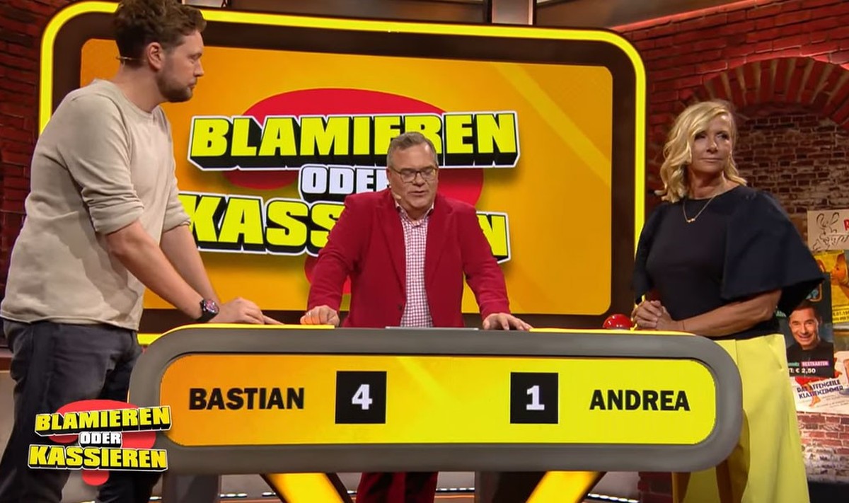 Andrea Kiewel ist in der Show in Rückstand geraten.