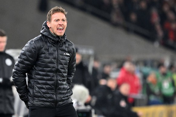 04.03.2023, xjhx, Fussball 1.Bundesliga, VfB Stuttgart - FC Bayern Muenchen emspor, v.l. Trainer head coach Julian Nagelsmann of Bayern München DFL/DFB REGULATIONS PROHIBIT ANY USE OF PHOTOGRAPHS as I ...