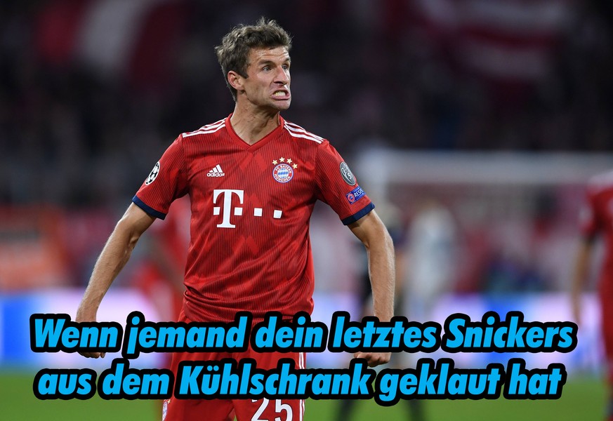 FUSSBALL CHAMPIONS LEAGUE SAISON 2018/2019 GRUPPENPHASE FC Bayern Muenchen - Ajax Amsterdam 02.10.2018 Thomas Mueller (FC Bayern Muenchen) *** FOOTBALL CHAMPIONS LEAGUE SEASON 2018 2019 GROUP PHASE FC ...