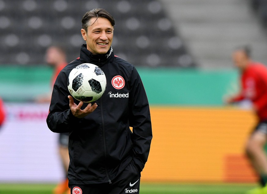 18.05.2018, xfux, DFB Pokalfinale, Eintracht Frankfurt - FC Bayern Muenchen, Pressekonferenz und Training, emspor, v.l. Trainer Niko Kovac (Eintracht Frankfurt) Berlin *** 18 05 2018 xfux DFB Cup Fina ...