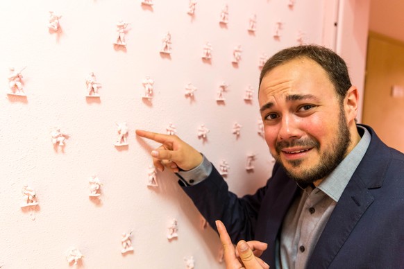 May 17, 2019 - Max Schloesser poses in the Museum of Happiness, a location targeted for Instagram-Fans and Influencers, in Szczecin, Poland.