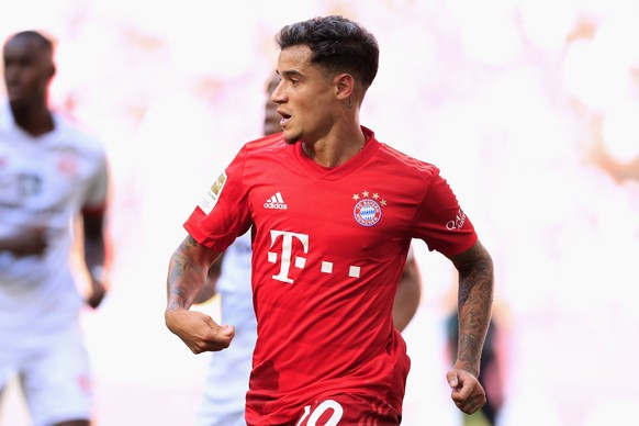 COUTINHO Philippe Team FC Bayern Muenchen DFL Fussball Bundesliga Saison 2019-2020 Spiel FC Bayern Muenchen - Mainz 05 am 31. August 2019 in der Allianzarena DFL REGULATIONS PROHIBIT ANY USE OF PHOTOG ...