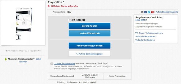 900 Euro? Schnapper!