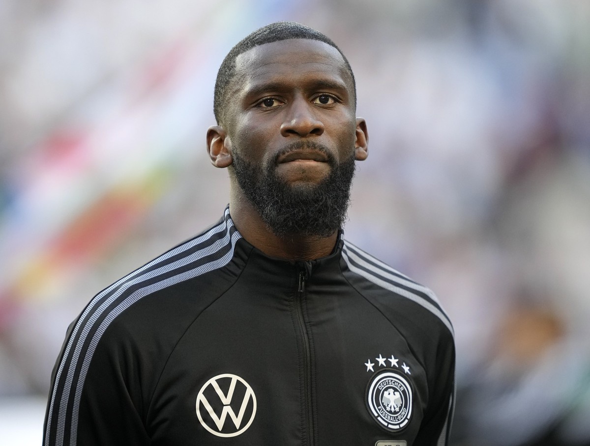 FILE - Germany's Antonio Ruediger is pictured during the UEFA Nations League soccer match between Germany and Italy in Moenchengladbach, Germany, on June 14, 2022. Germany defender Antonio Rüdige ...