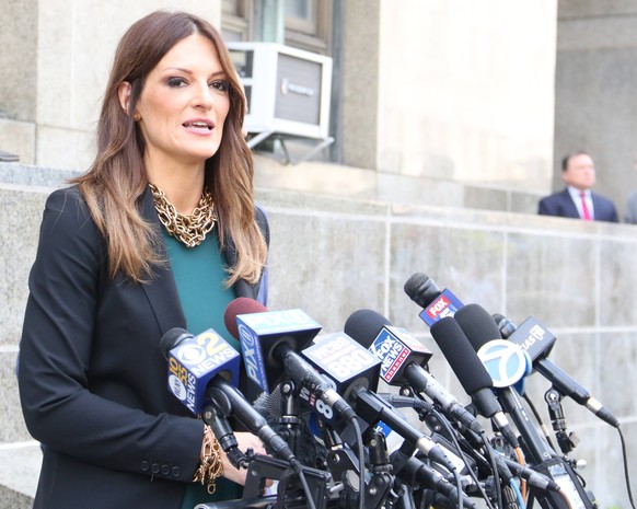 NEW YORK, NY - July 11: Donna Rotunno, part of the new legal team for Harvey Weinstein, holds press conference at Supreme Court in New York City on July 11, 2019. PUBLICATIONxINxGERxSUIxAUTxONLY Copyr ...