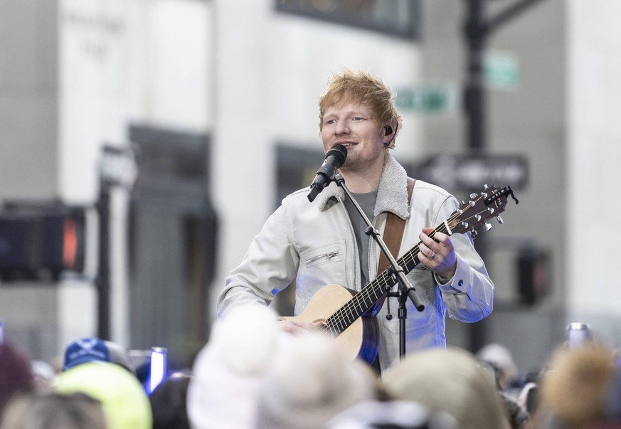 Ed Sheeran bei einer Live-Performance in New York. 