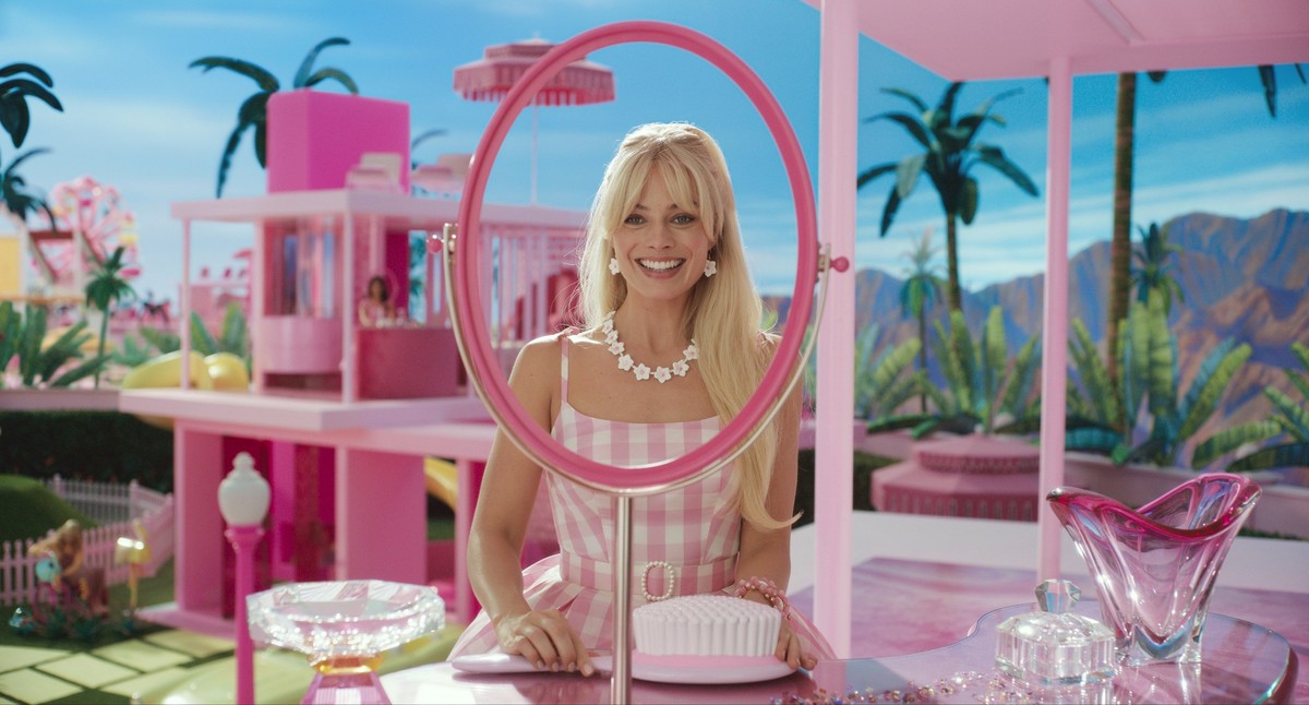 This image released by Warner Bros. Pictures shows Margot Robbie in a scene from &quot;Barbie.&quot; (Warner Bros. Pictures via AP)