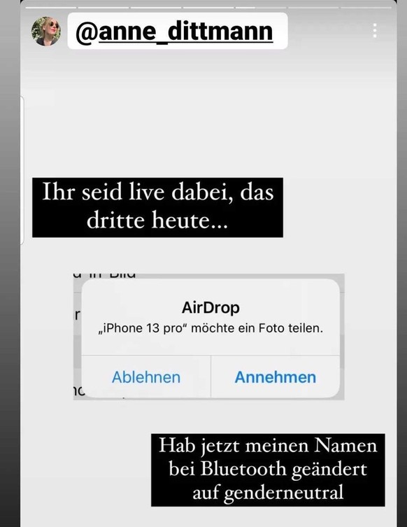 Nicht nur einmal, sondern sogar dreimal versuchten Fremde mit der Journalistin Dateien zu teilen.