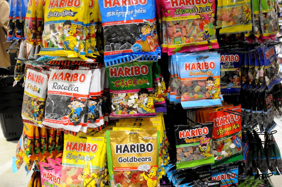 Copenhagen/ Denmark/11 April 2024/ Haribo products for sale in danish capital Photo.Francis Joseph Dean/Dean Pictures