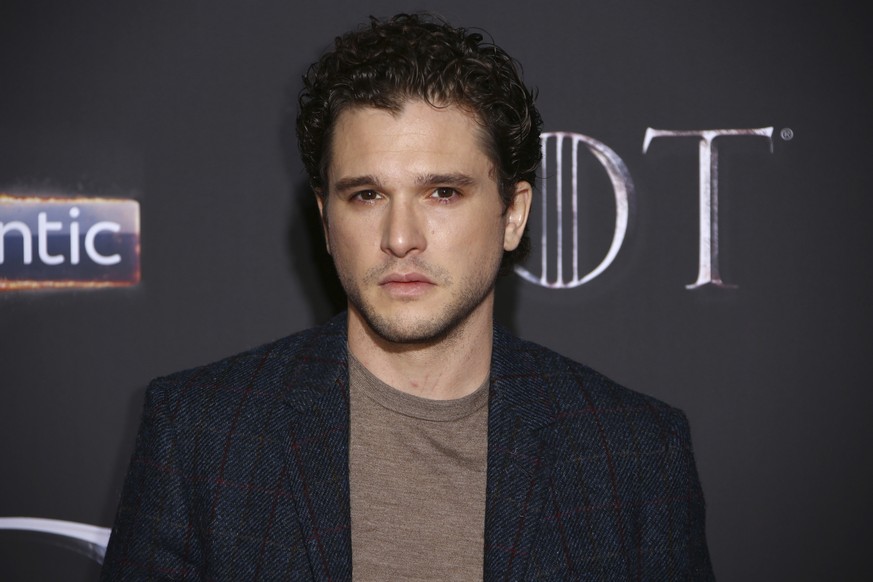 FILE - This April 12, 2019 file photo shows actor Kit Harington at the premiere of the final season of &quot;Game of Thrones&quot; in Belfast, Northern Ireland. &quot;Game of Thrones&quot; star Haring ...
