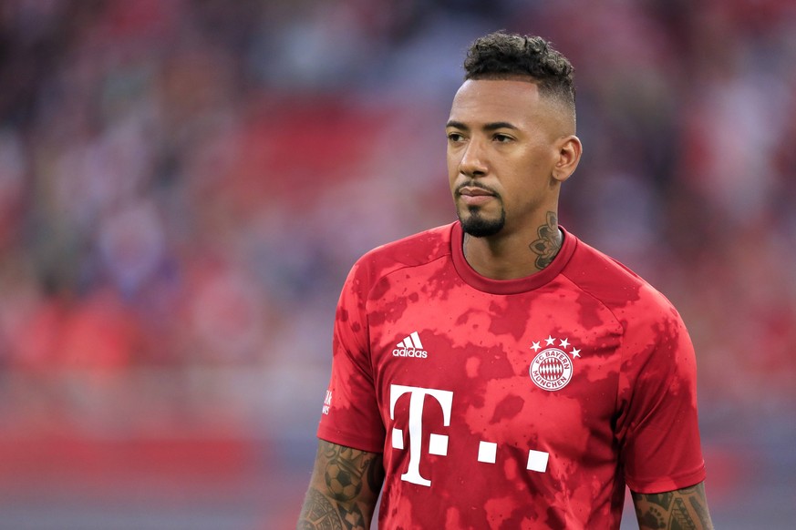 BOATENG Jerome Team FC Bayern Muenchen DFL Bundesliga Saison 2019-2020 Spiel FC Bayern Muenchen - Hertha BSC Berlin 2 : 2 in der Allianzarena am 16.August 2019 in Muenchen DFL REGULATIONS PROHIBIT ANY ...