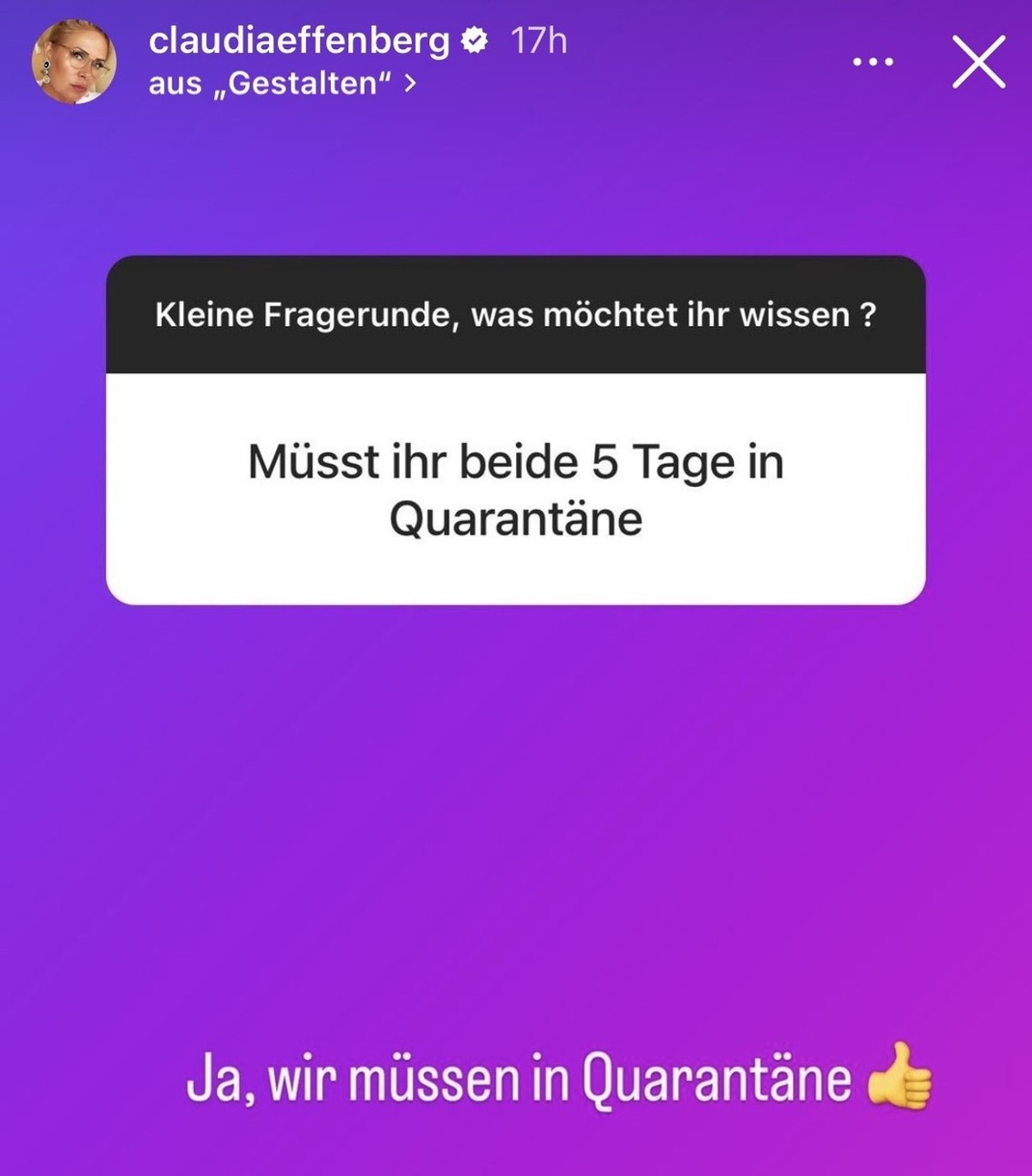Claudia Effenberg beantwortet auf Instagram einige Fragen ihrer Fans zum Dschungelcamp.