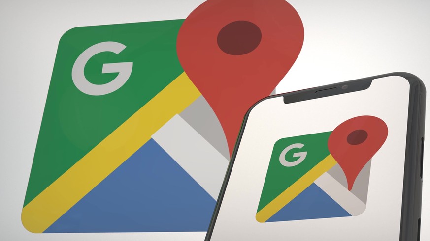 Google Maps editorial logo app background display in mobile screen Model Released Property Released xkwx Google Maps virtual application concept online startup currency brand platform trend icon logo