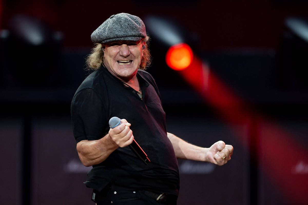 ACDC at Wembley Stadium LONDON, ENGLAND: AC/DC perform at Wembley Stadium during their Power Up World Tour. Featuring: Brian Johnson Where: London, United Kingdom When: 03 Jul 2024 Credit: Neil Lupin/ ...
