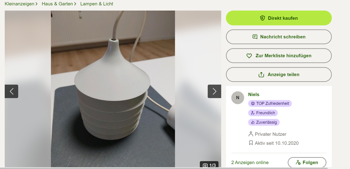 So sieht die kultige Duett-Lampe aus.