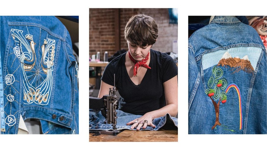 Jede Jacke oder Hose bietet kreativen Bastlern unzählige Möglichkeiten, sich zu entfalten. In den Levi’s® Tailor Shops kannst du deine Pieces direkt vor Ort von den Profis personalisieren lassen.