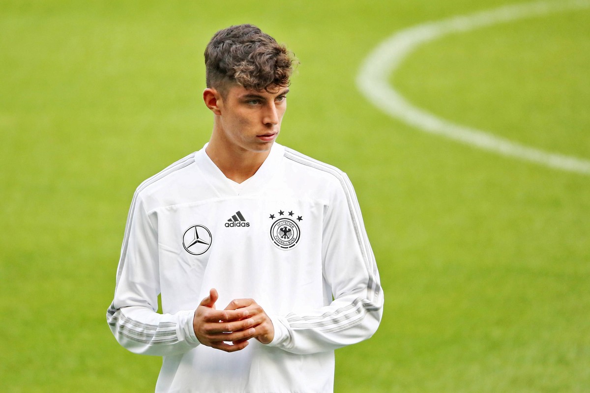 Kai Havertz beim Abschlusstraining der Deutschen Fussball Nationalmannschaft in Sinsheim vor dem Laenderspiel gegen Peru am 08.09.2018, DFB regulations prohibit any use of photographs as image sequenc ...