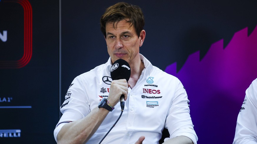 WOLFF Toto aut, Team Principal &amp; CEO of Mercedes AMG F1 Team, portraitin press conference, PK, Pressekonferenz during the Formula 1 Aramco pre-season testing 2024 of the 2024 FIA Formula One World ...