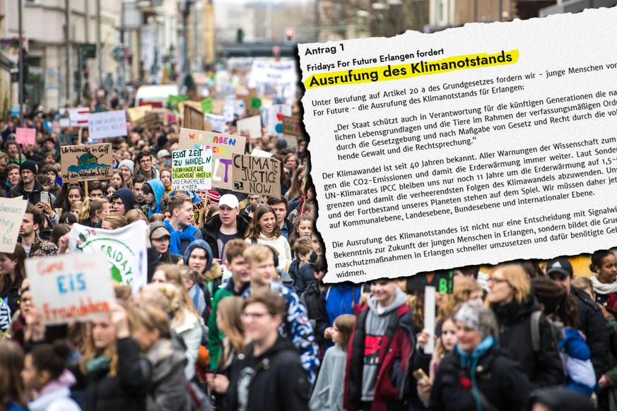 Die Klimastreiks bringen viele Tausend auf die Straße, so wie hier in Berlin. In Erlangen wollen die Schüler jetzt die Lokalpolitik zum Handeln bringen.