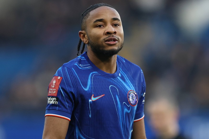 London, England, 11th January 2025. Christopher Nkunku of Chelsea during the FA Cup match at Stamford Bridge, London. Picture credit should read: Paul Terry / Sportimage EDITORIAL USE ONLY. No use wit ...