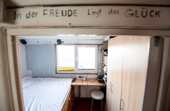 Das war einst das Schlafzimmer auf dem Hausboot von Gunter Gabriel.