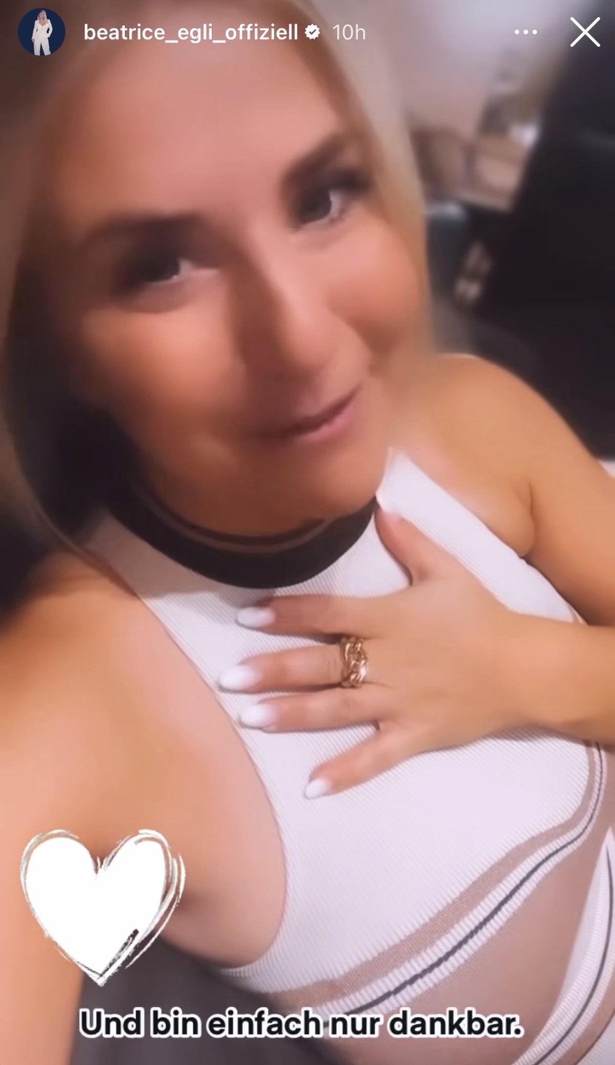 Beatrice Egli bedankt sich bei ihren Fans.