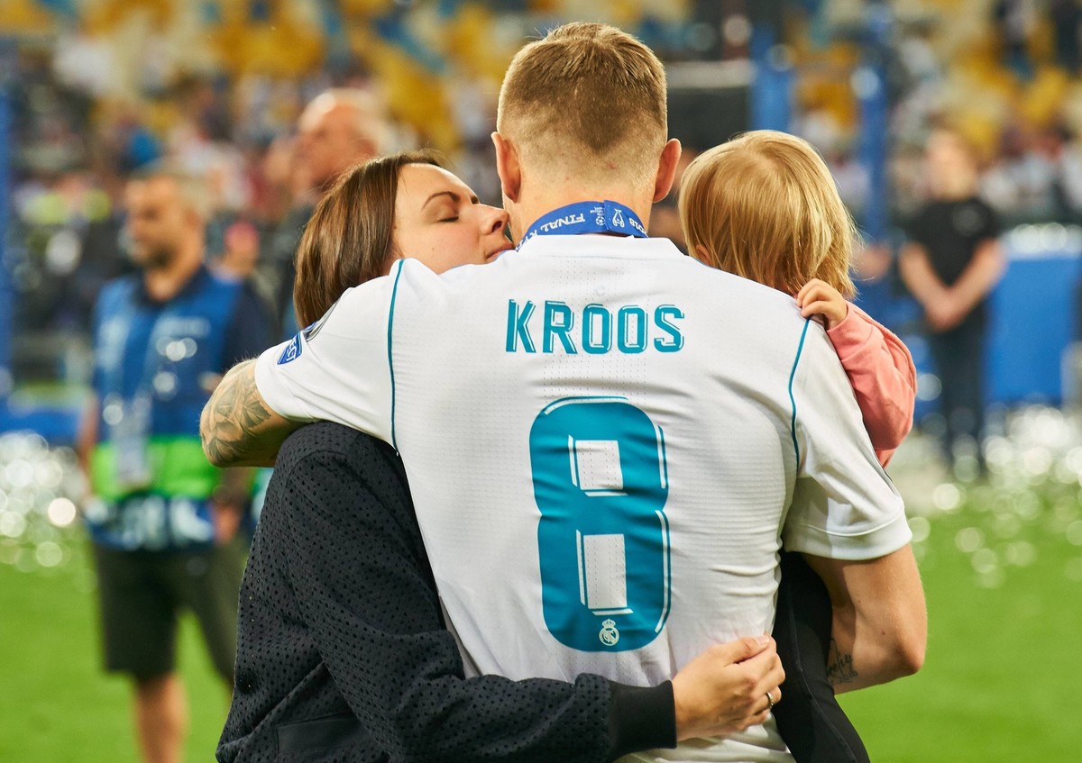 Jessica Farber, Frau, Ehefrau von Toni KROOS, Real Madrid 8 und Sohn Leon, Tochter Amelie, REAL MADRID - FC LIVERPOOL 3-1 Fussball UEFA Champions League, Finale, Kiew, Ukraine, May 26, 2018 CL Saison ...