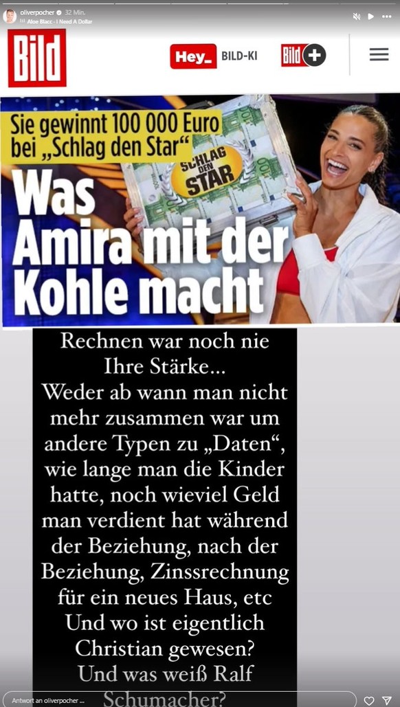 Oliver Pocher schießt gegen seine Ex Amira Aly.