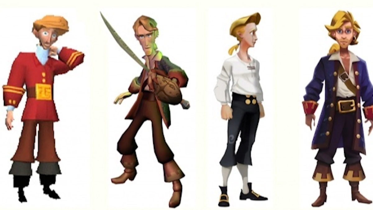 "Monkey Island"-Held Guybrush Threepwood im Wandel der Zeit.